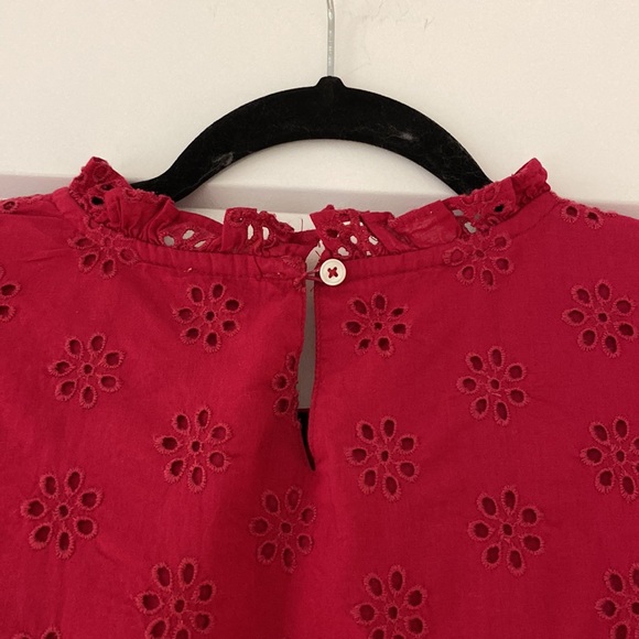 J. Crew Pink Eyelet Long Sleeve - Picture 9 of 15